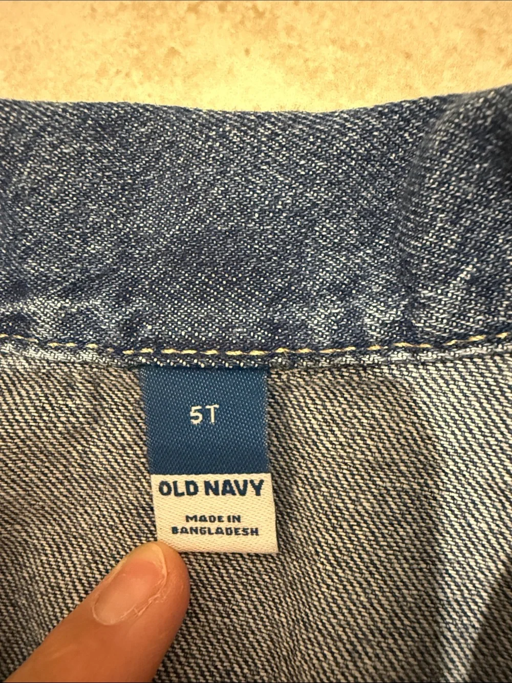 Old Navy Dark Blue Denim Button Front Girls' Dress